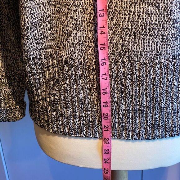 Basler Black and White Tweed Heavy Knit Turtleneck Size 16 NWOT - Picture 6 of 8